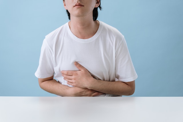 boy with stomach pain